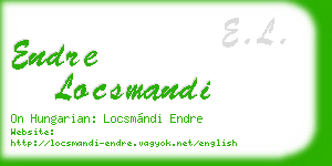 endre locsmandi business card