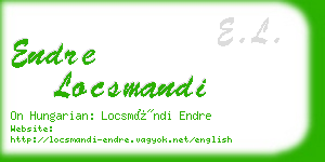 endre locsmandi business card